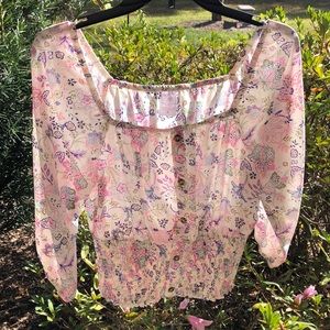 Floral off the shoulder blouse